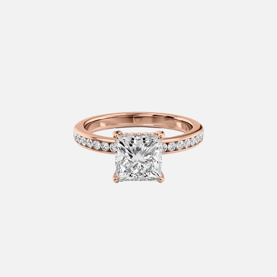  The Marilyn Princess Moissanite Ring 18k Rose Gold 001