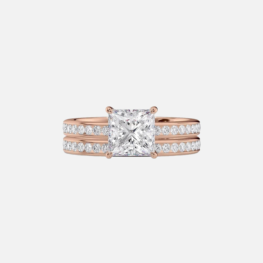  The Marilyn Princess Moissanite Ring 18k Rose Gold 003