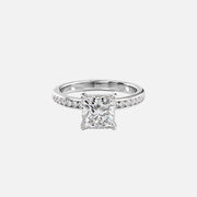  The Marilyn Princess Moissanite Ring 18k White Gold 001