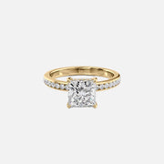  The Marilyn Princess Moissanite Ring 18k Yellow Gold 001