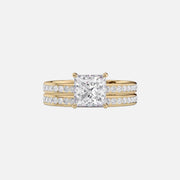  The Marilyn Princess Moissanite Ring 18k Yellow Gold 003