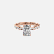  The Marilyn Radiant Moissanite Ring 14k Rose Gold 001