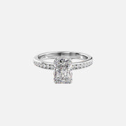  The Marilyn Radiant Moissanite Ring 14k White Gold 001