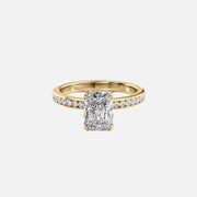 The Marilyn Radiant Moissanite Ring 14k Yellow Gold 001