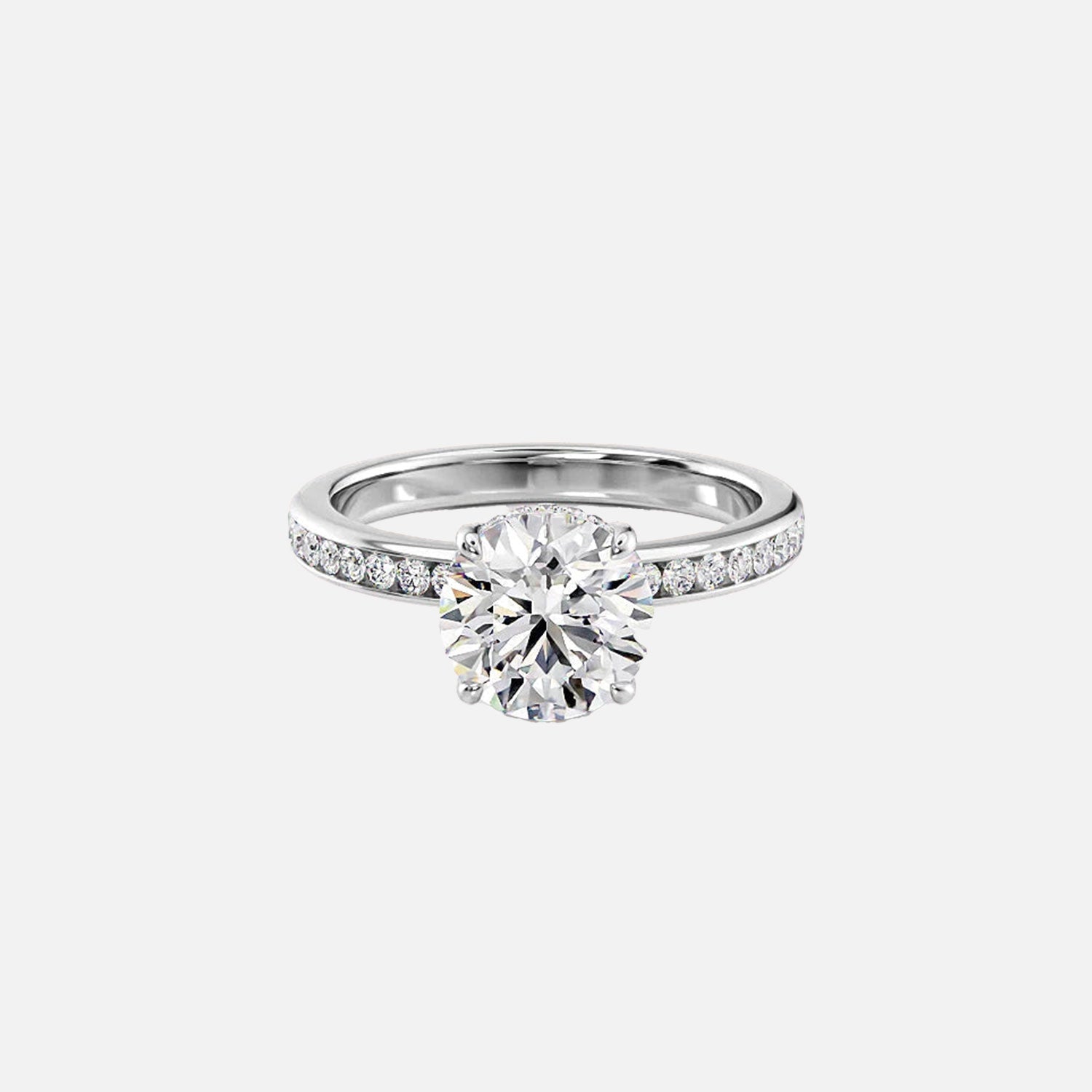  The Marilyn Round Lab Diamond Ring 14k White Gold 001