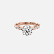  The Marilyn Round Lab Diamond Ring 18k Rose Gold 001