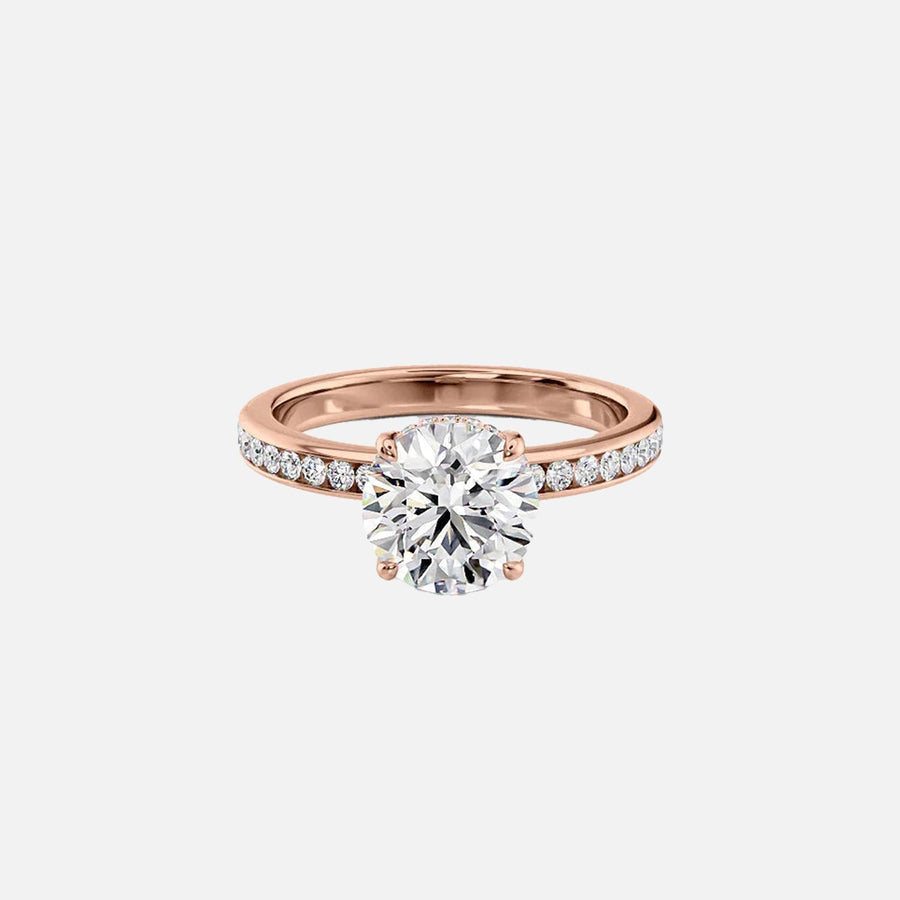  The Marilyn Round Lab Diamond Ring 18k Rose Gold 001