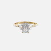 The Marquise Chelsea Emerald Lab Diamond Ring 14k Yellow Gold 001