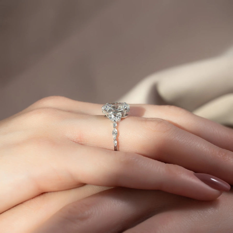  The Marquise Chelsea Oval Lab Diamond Ring 18k White Gold 004 Final