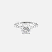  The Marquise Lucia Cushion Lab Diamond Ring 18k White Gold 001