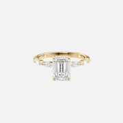  The Marquise Lucia Emerald Moissanite Ring 18k Yellow Gold 001