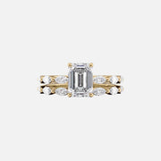  The Marquise Lucia Emerald Moissanite Ring 18k Yellow Gold 003