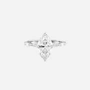  The Marquise Lucia Marquise Moissanite Ring 14k White Gold 001