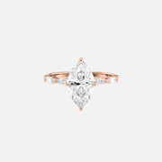  The Marquise Lucia Marquise Moissanite Ring 18k Rose Gold 001