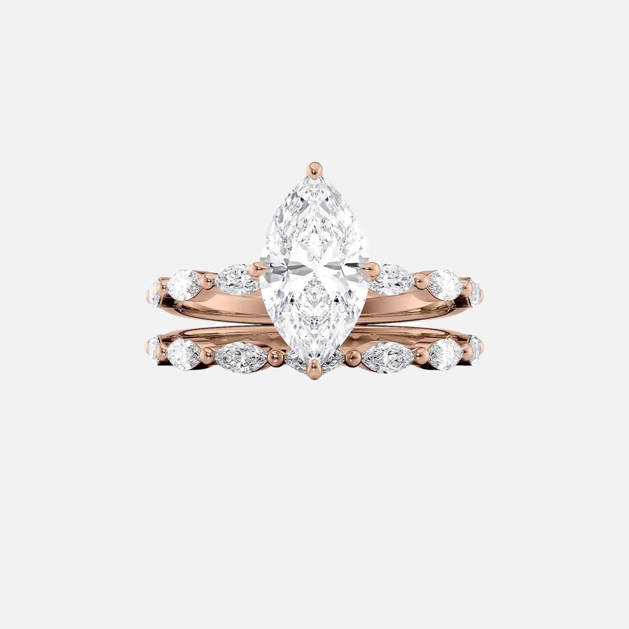  The Marquise Lucia Marquise Moissanite Ring 18k Rose Gold 003