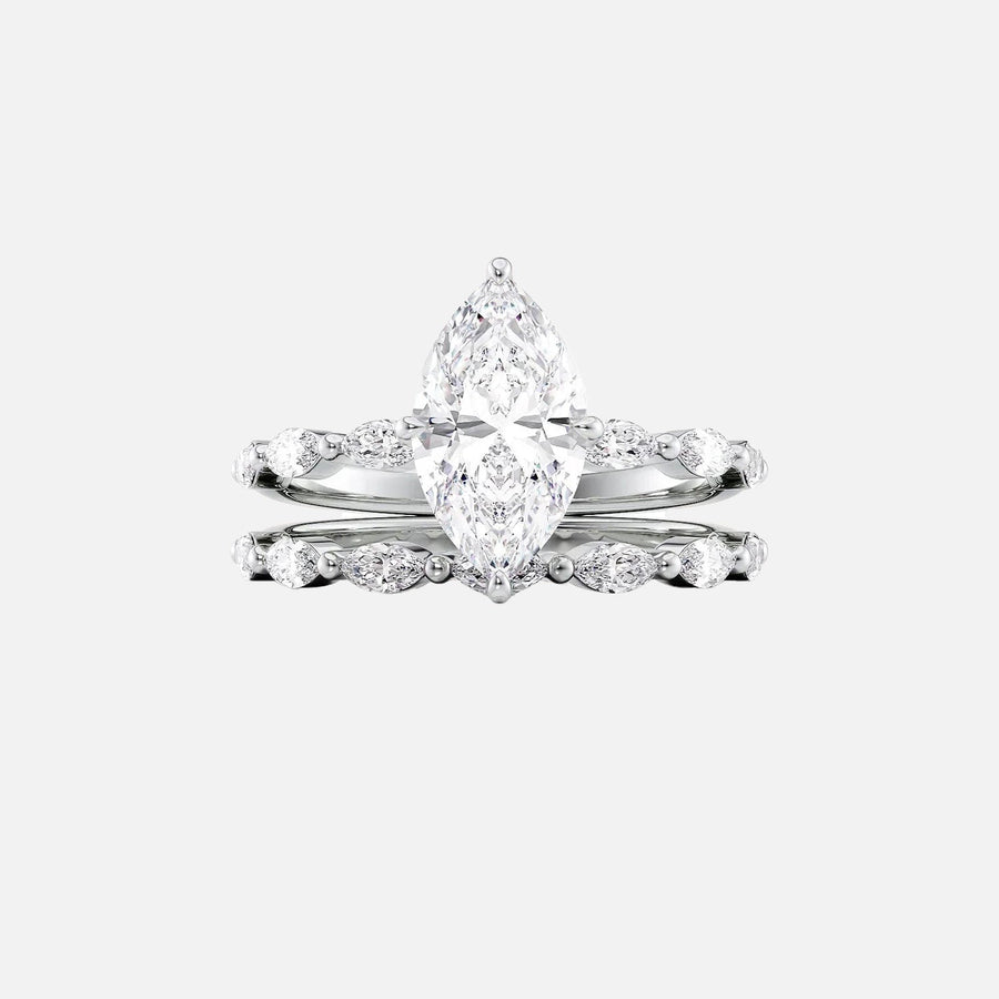  The Marquise Lucia Marquise Moissanite Ring 18k White Gold 003