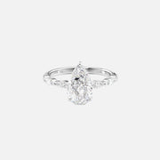  The Marquise Lucia Pear Lab Diamond Ring 18k White Gold 001