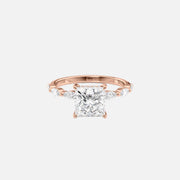  The Marquise Lucia Princess Lab Diamond Ring 14k Rose Gold 001