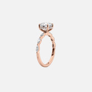  The Marquise Lucia Radiant Lab Diamond Ring 14k Rose Gold 002