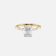 The Marquise Lucia Radiant Lab Diamond Ring 14k Yellow Gold 001