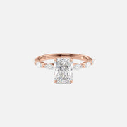  The Marquise Lucia Radiant Lab Diamond Ring 18k Rose Gold 001