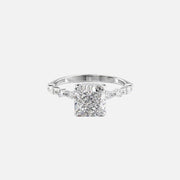  The Marquise Round Lindsey Cushion Lab Diamond Ring 18k White Gold 001