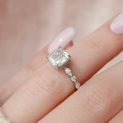  The Marquise Round Lindsey Cushion Lab Diamond Ring 18k White Gold 003