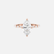  The Marquise Round Lindsey Marquise Lab Diamond Ring 14k Rose Gold 001