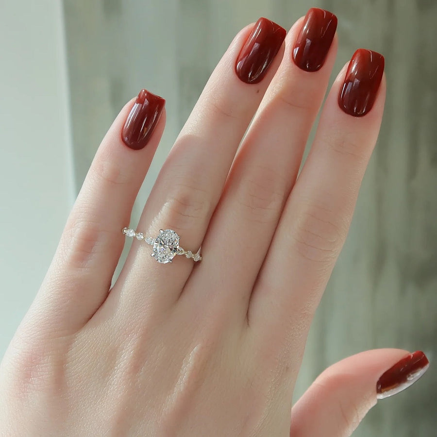  The Marquise Round Lindsey Oval Lab Diamond Ring 18k Yellow Gold 004 Final