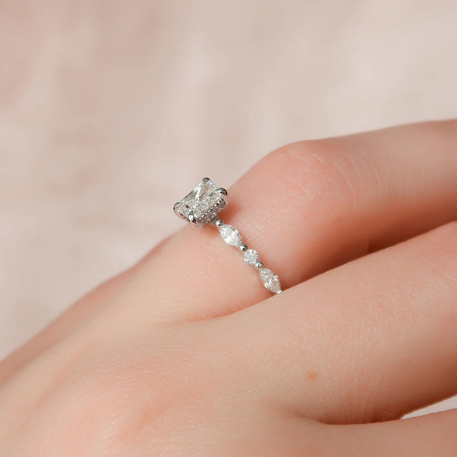  The Marquise Round Lindsey Radiant Lab Diamond Ring 14k White Gold 004 Final