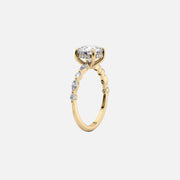  The Marquise Round Lindsey Radiant Lab Diamond Ring 14k Yellow Gold 002