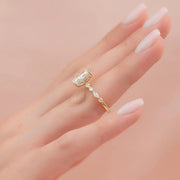  The Marquise Round Lindsey Radiant Lab Diamond Ring 14k Yellow Gold 003