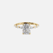  The Marquise Round Lindsey Radiant Lab Diamond Ring 18k Yellow Gold 001