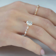  The Marquise Round Lindsey Round Lab Diamond Ring 18k Rose Gold 003