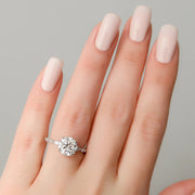  The Marquise Round Lindsey Round Lab Diamond Ring 18k White Gold 003