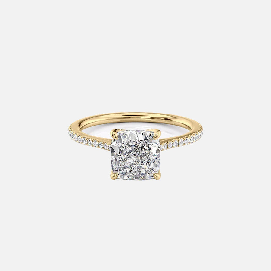 The Meera Cushion Pave Moissanite Ring - KNT - Engagement Rings, Wedding Bands & Fine Jewelry