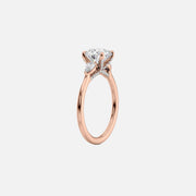  The Megan Pears Cushion Moissanite Ring 14k Rose Gold 002