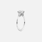  The Megan Pears Emerald Moissanite Ring 18k White Gold 002