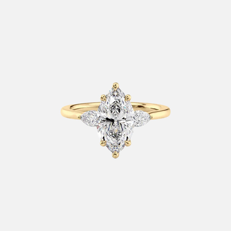  The Megan Pears Marquise Lab Diamond Ring 18k Yellow Gold 001