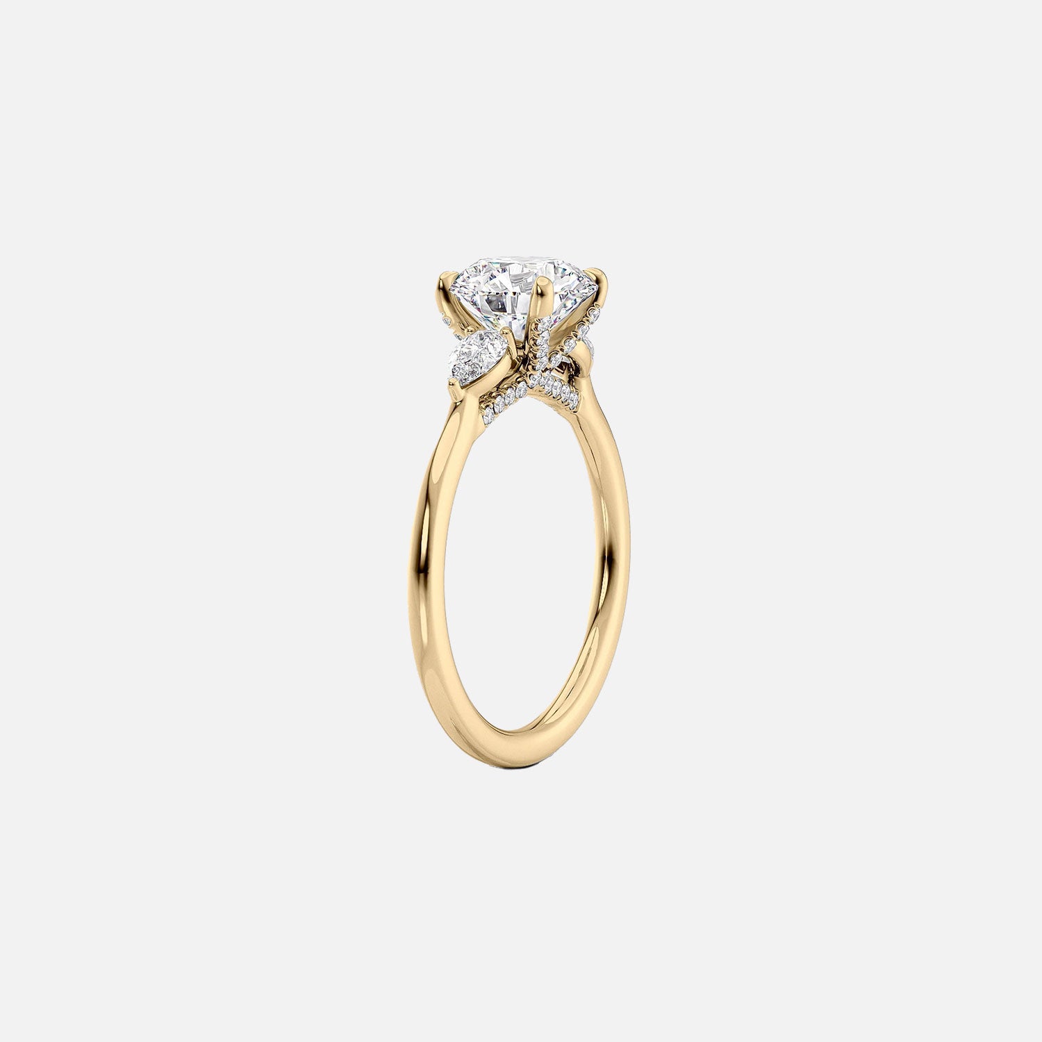  The Megan Pears Marquise Moissanite Ring 14k Yellow Gold 002