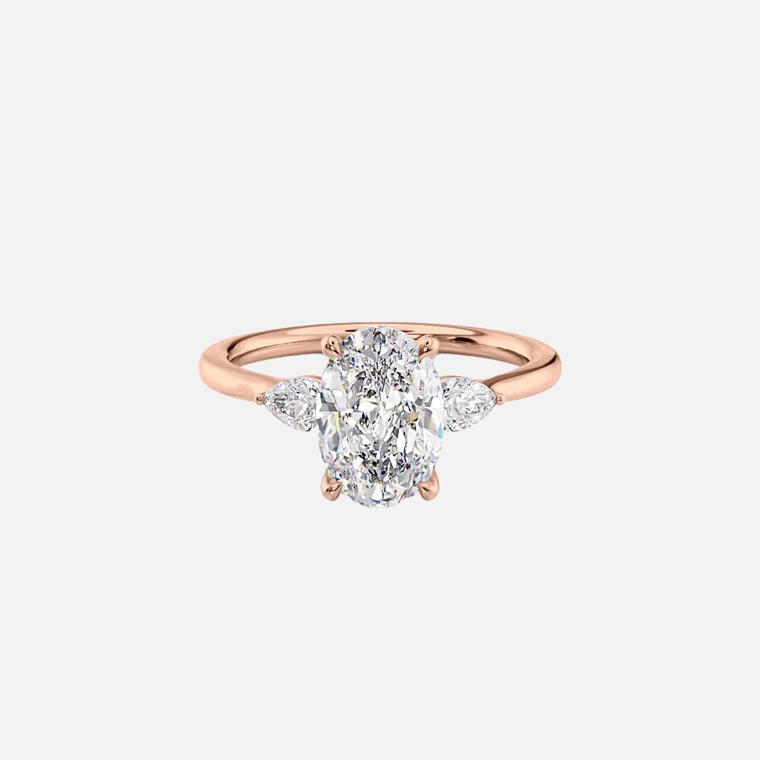  The Megan Pears Oval Lab Diamond Ring 14k Rose Gold 001