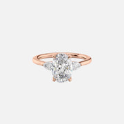  The Megan Pears Oval Moissanite Ring 18k Rose Gold 001