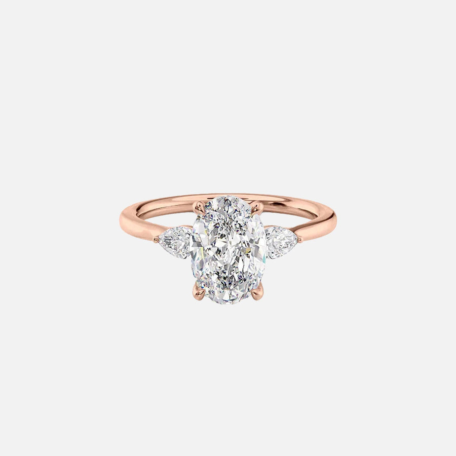  The Megan Pears Oval Moissanite Ring 18k Rose Gold 001