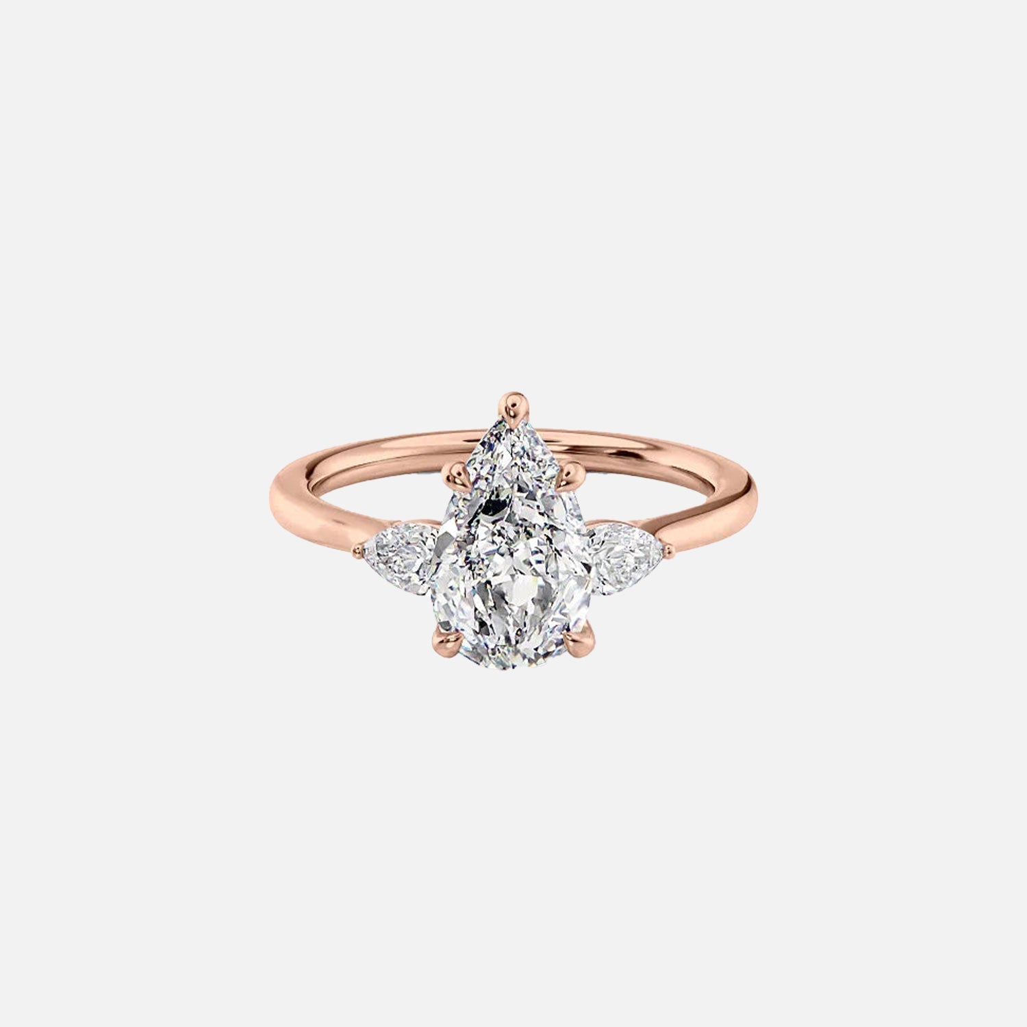  The Megan Pears Pear Lab Diamond Ring 14k Rose Gold 001