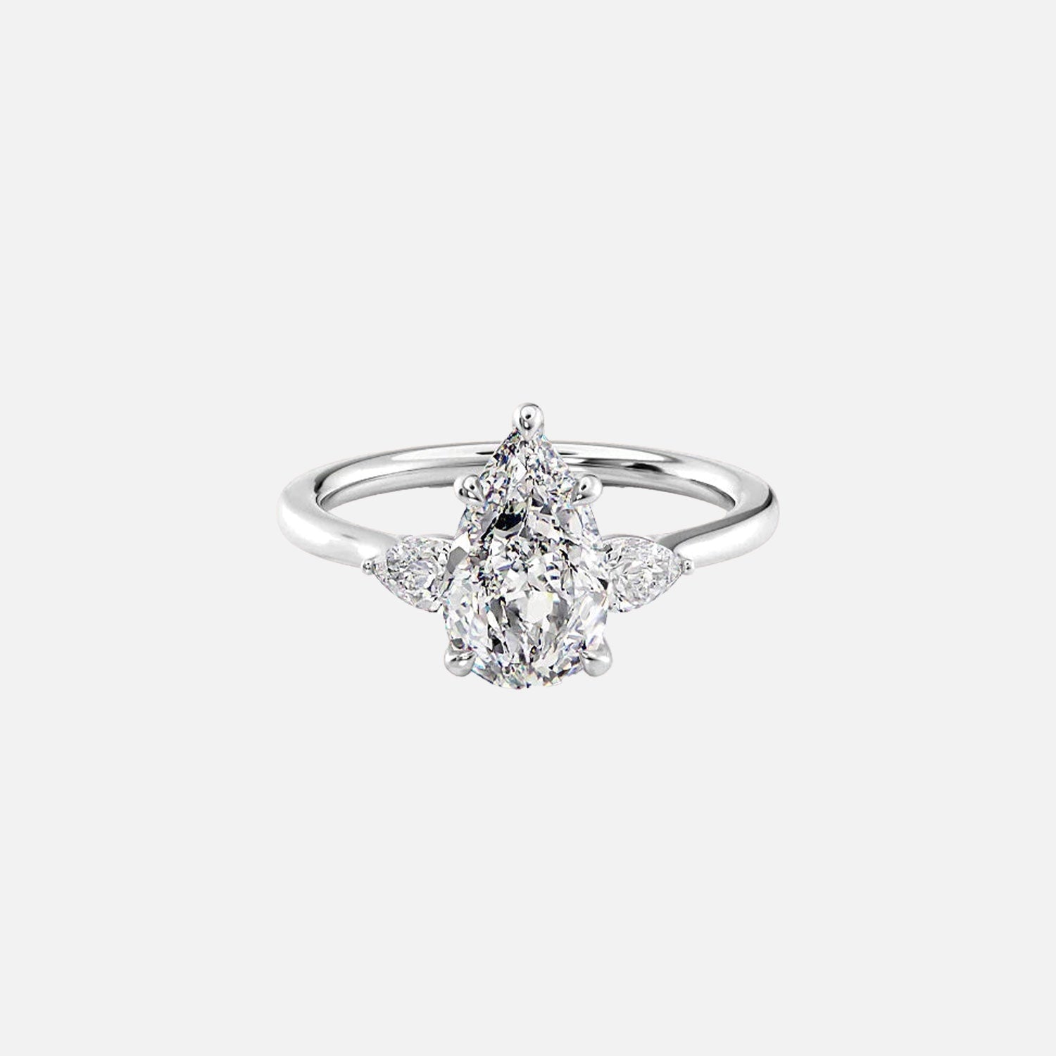  The Megan Pears Pear Lab Diamond Ring 14k White Gold 001