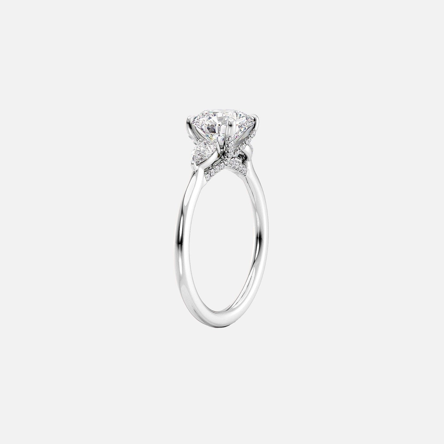  The Megan Pears Pear Lab Diamond Ring 14k White Gold 002