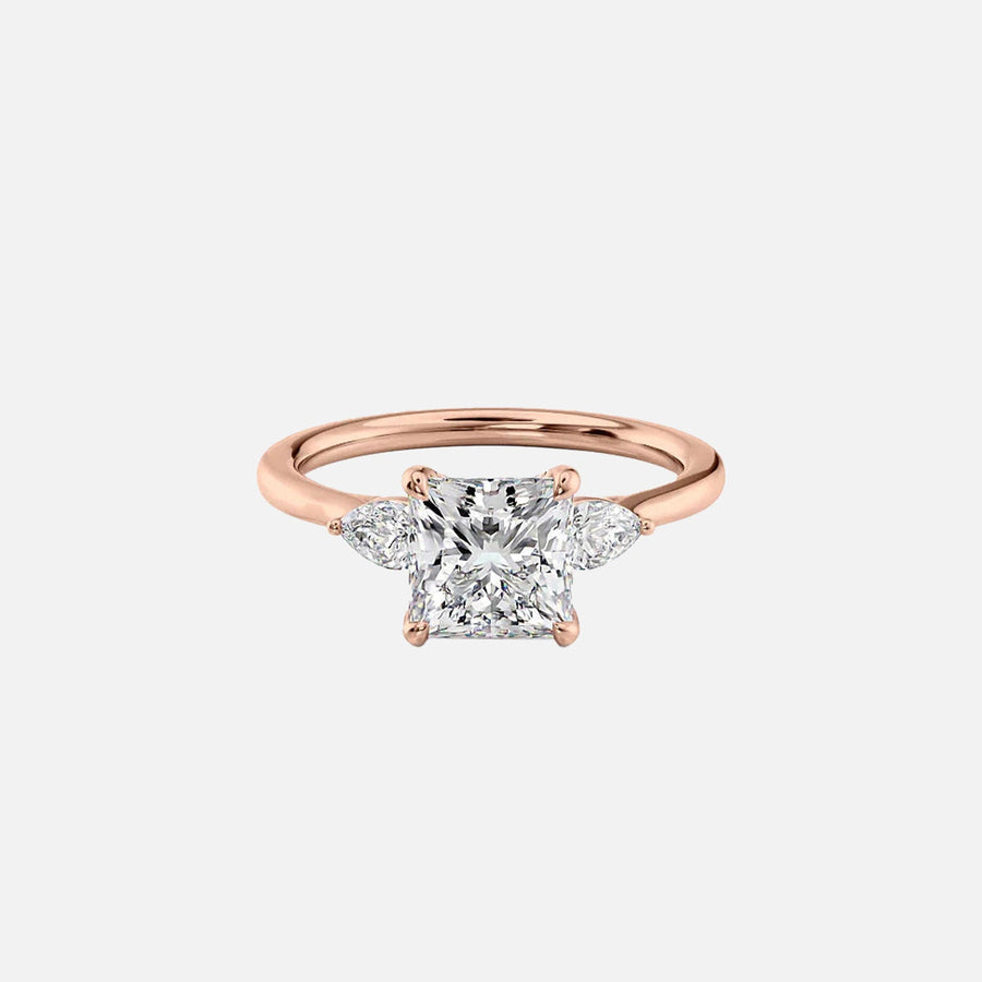  The Megan Pears Princess Moissanite Ring 18k Rose Gold 001