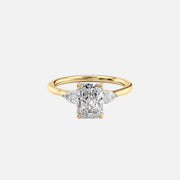  The Megan Pears Radiant Moissanite Ring 18k Yellow Gold 001