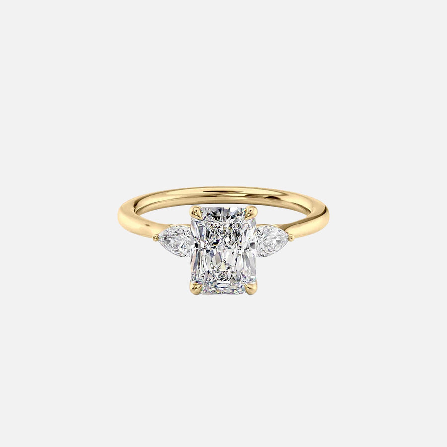  The Megan Pears Radiant Moissanite Ring 18k Yellow Gold 001