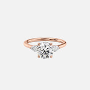  The Megan Pears Round Moissanite Ring 18k Rose Gold 001